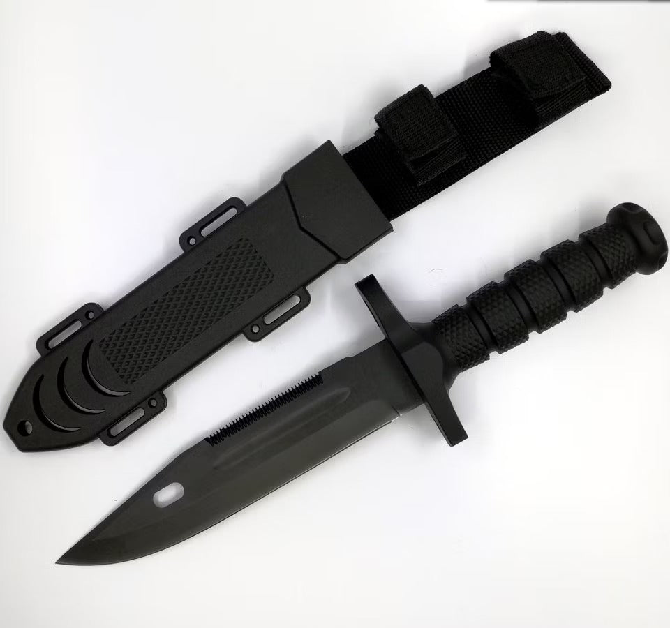 12.5" Black Fixed Blade Survival Knife
