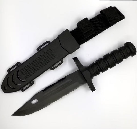12.5" Black Fixed Blade Survival Knife