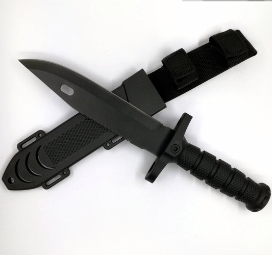 12.5" Black Fixed Blade Survival Knife