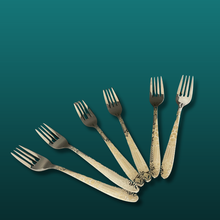 Load image into Gallery viewer, Luxury Laser-Cut Floral Stainless Steel Flatware
