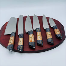 Load image into Gallery viewer, Custom Handmade High Carbon Steel Chef Knife Set
