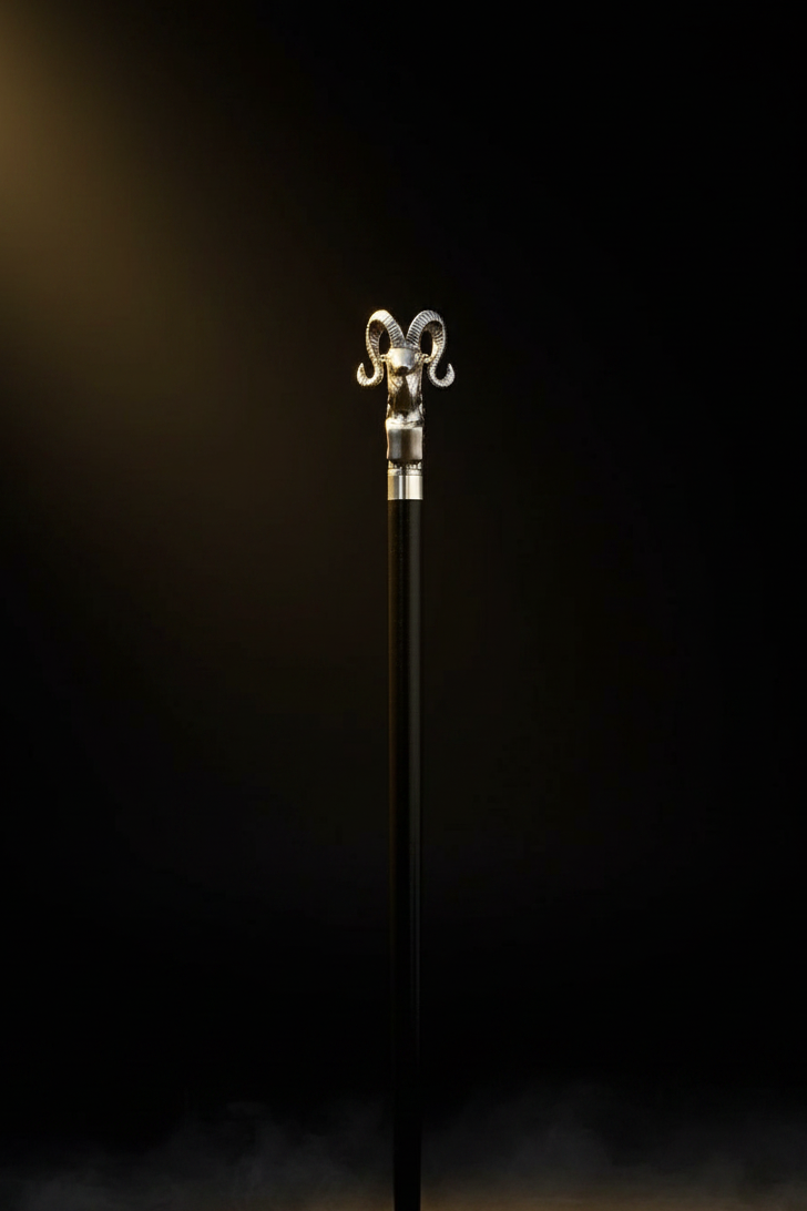 Markhor Head Sword Stick Premium Photography