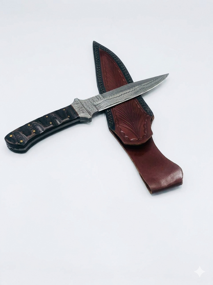 Custom Handmade Damascus Steel Cypress Shiromashero-Style Knife