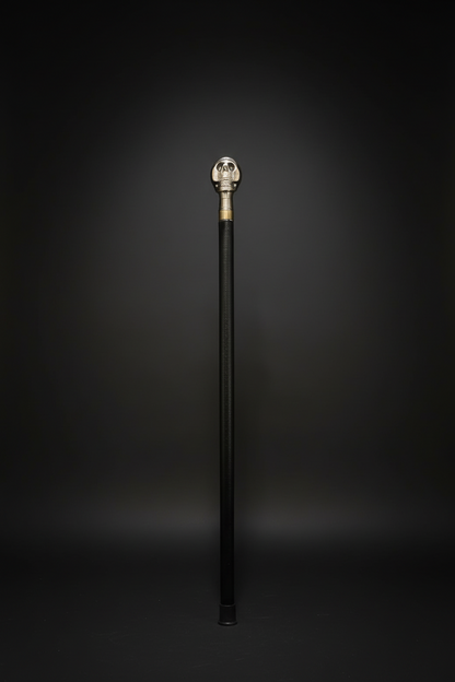 Skull Handle Sword Cane - Hidden Blade Walking Stick | Gothic Silver Skull Self Defense Cane
