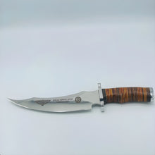 Load image into Gallery viewer, Colossal Custom Handmade D2 Tool Steel Bowie Knife and Custom Engraving Option – Hunting &amp; Survival Knife with Leather Sheath
