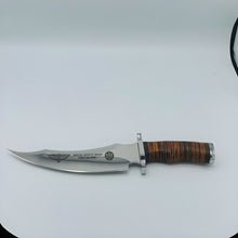 Load image into Gallery viewer, Colossal Custom Handmade D2 Tool Steel Bowie Knife and Custom Engraving Option – Hunting &amp; Survival Knife with Leather Sheath
