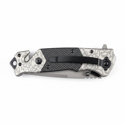 Tactical Camo Knife White Background